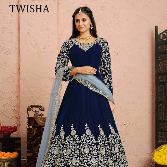 COPY - Beautiful Velvet Party Gown Dress - Picture 5 of 8